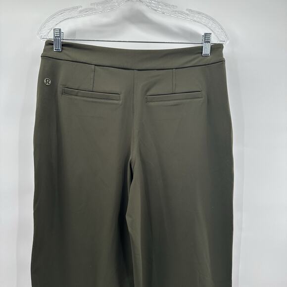Lululemon Pants Womens Medium Green Straight Leg MidRise Pant Luxtreme Olive - Picture 4 of 13